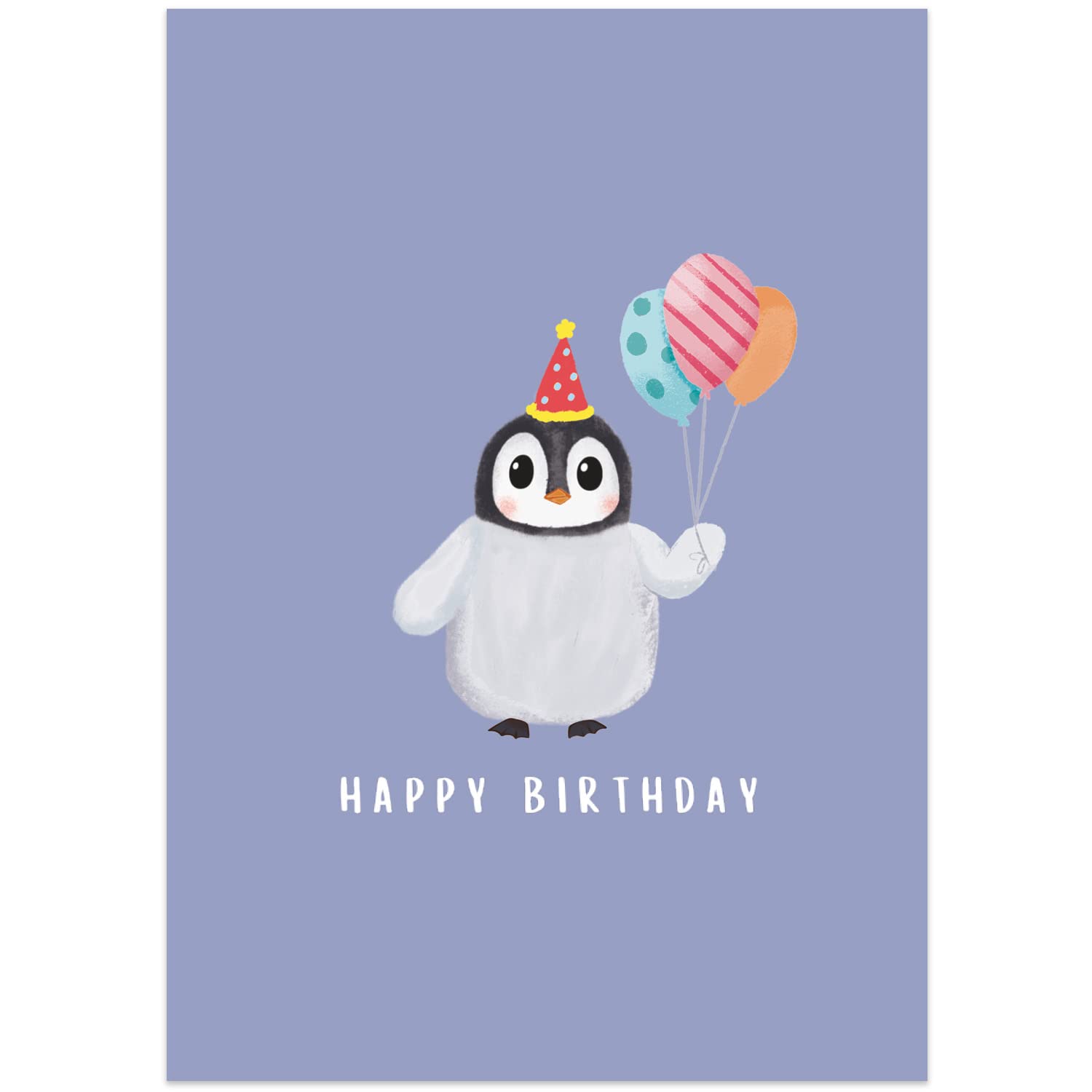 BYANIKA Geburtstagskarte A6 – "Happy Birthday", Blanko Innen, Mit Umschlag, 350 G/m² Papier, Matter Druck