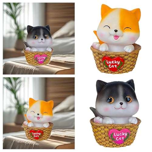 Image of Money Saving Bank with Coin Slot / /Creative Cartoon Design Money Bank / /Plastic Piggy Bank for Boys & Girls (Pack of 1) (Lucky Cat- Yellow)