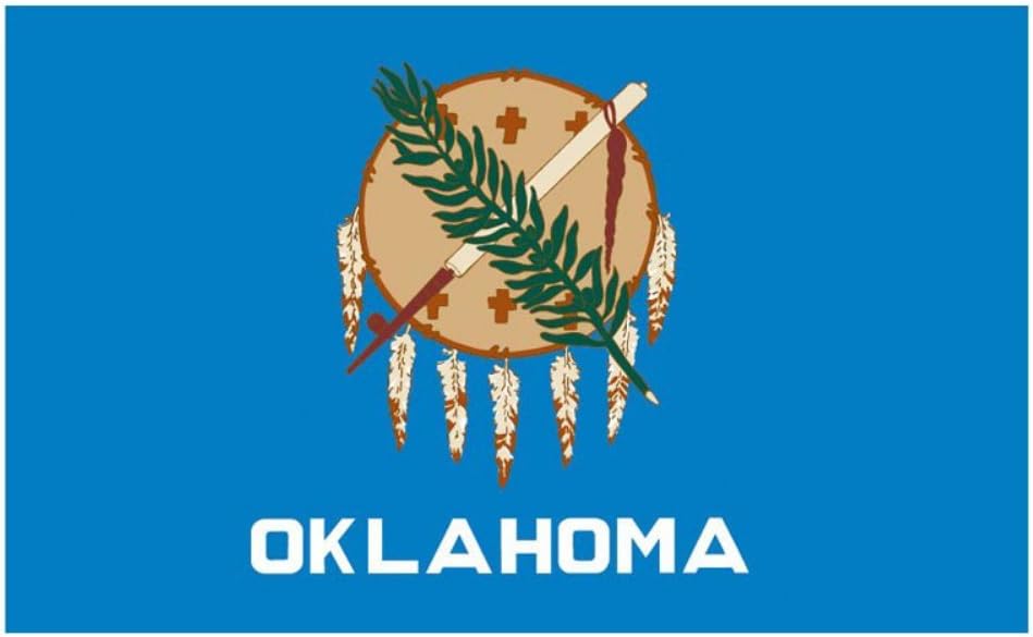 Valley Forge Flag Made in America 3' x 5' Nylon Oklahoma State Flag