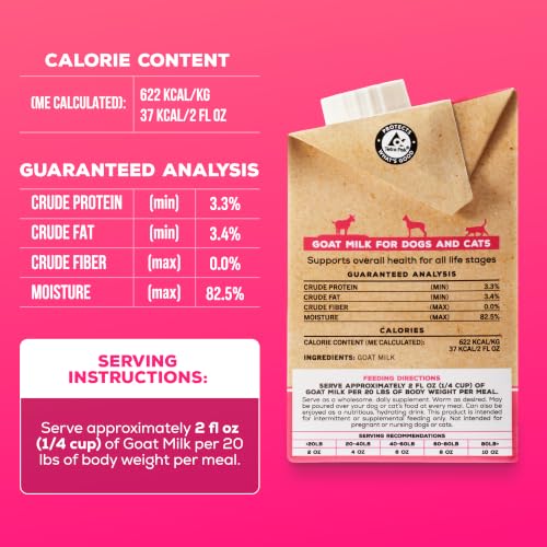 Image of Goat Milk by Brutus Broth Meal Topper for Dogs and Cats - Formulated for Digestive Support & Moisture, Low-Lactose, Contains Natural Nutrients and Enzymes (Pack of 6)