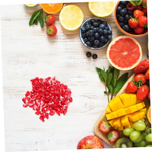 Joinpaya Simulated Pomegranate 100Pcs Red Decorative Fruit Beads for Home Kitchen Display and Food Photography Props