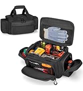 Trahzia 12-Inch Tool Bag for Men, 20-Pocket Tactical Tool Tote with Handle, Tool Box Organizer fo...
