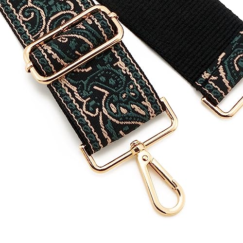 Image of Wide Shoulder Strap Adjustable Replacement Belt Guitar Style Crossbody Bag Handbag Strap Multicolor Canvas Straps(Wide:2in)(Color41)