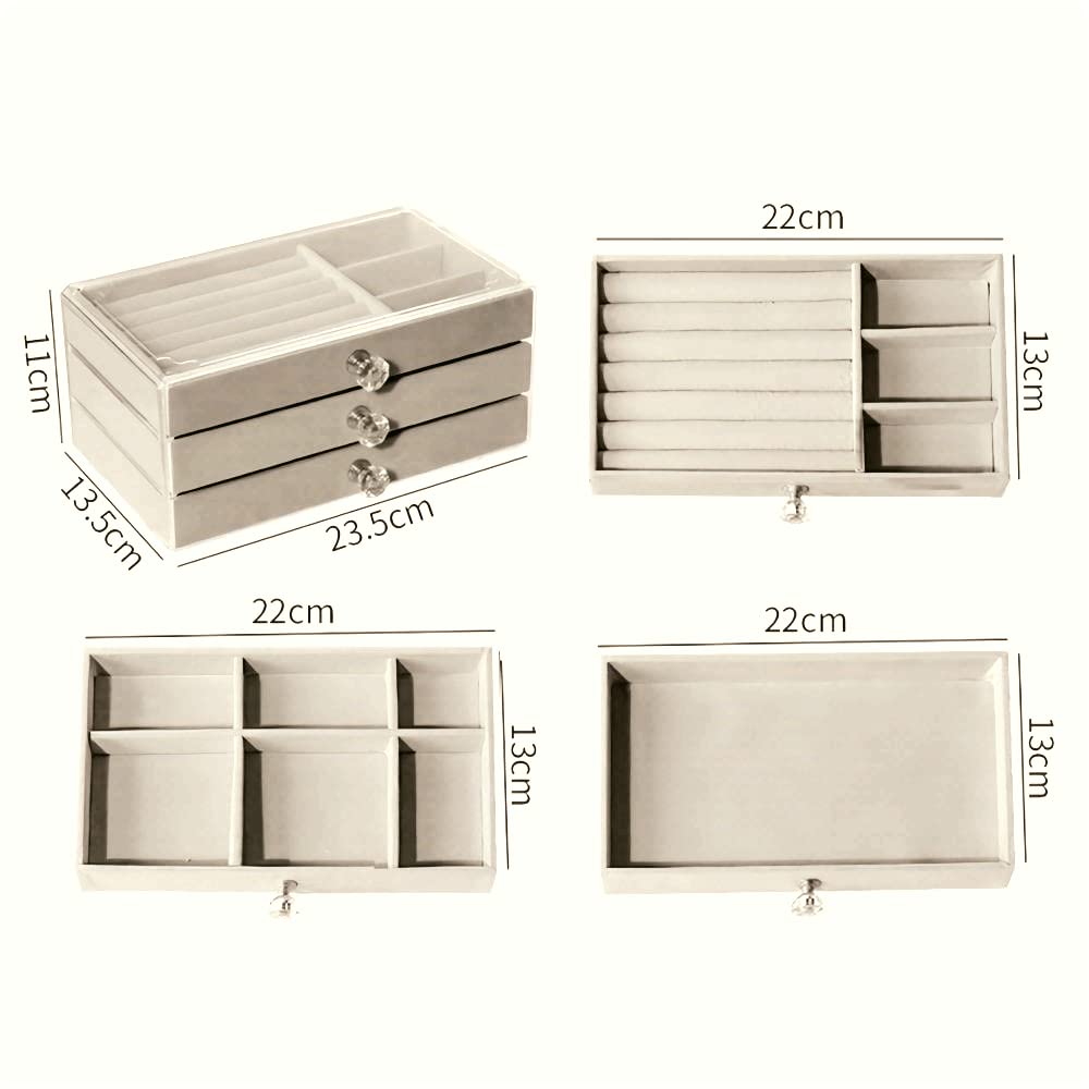 Frebeauty Organiseur De Bijoux En Acrylique Transparent Avec 5 Tiroirs