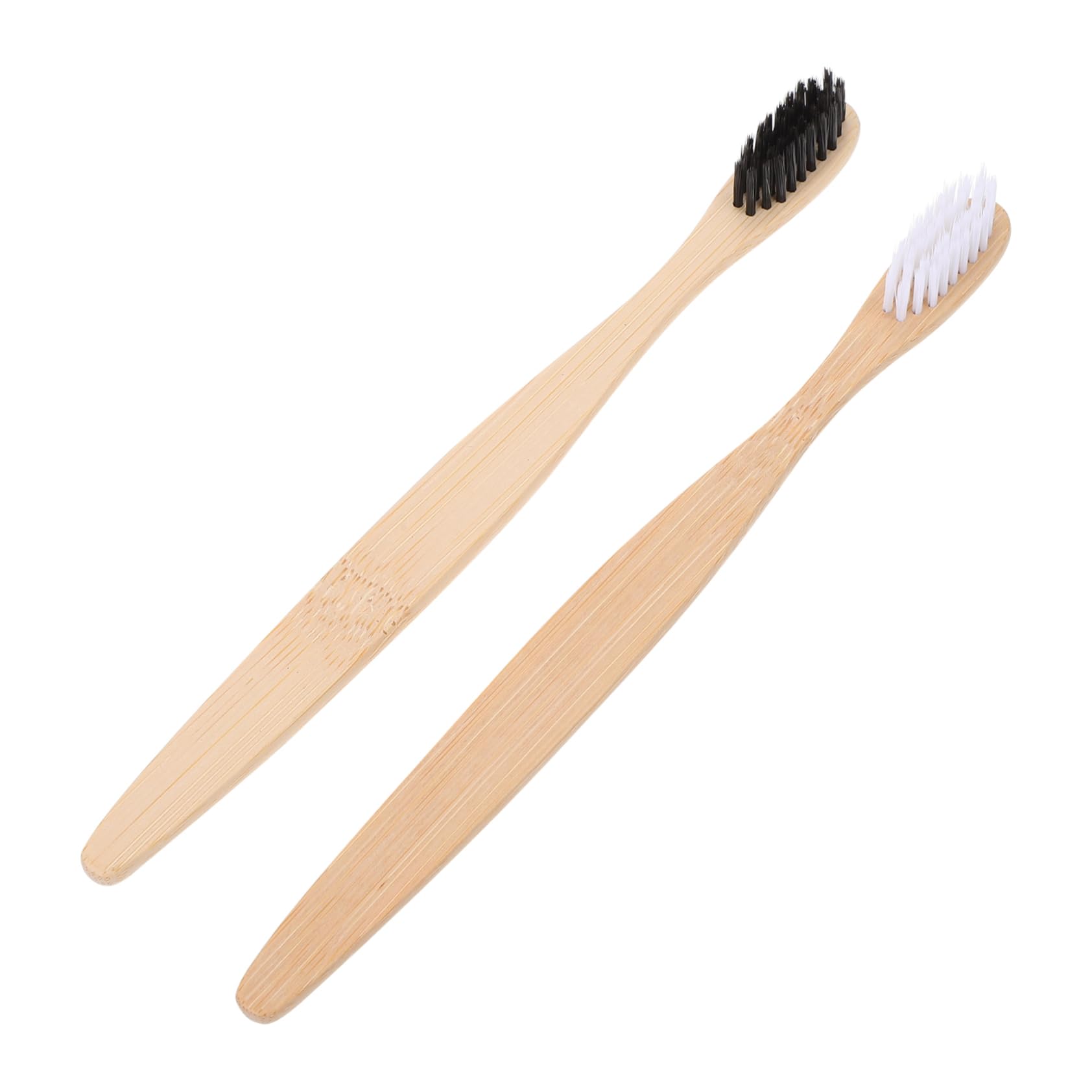 2pcs Flexible Bristles Bamboo Toothbrush Natural Bamboo Gentle Gums Oral Health Care