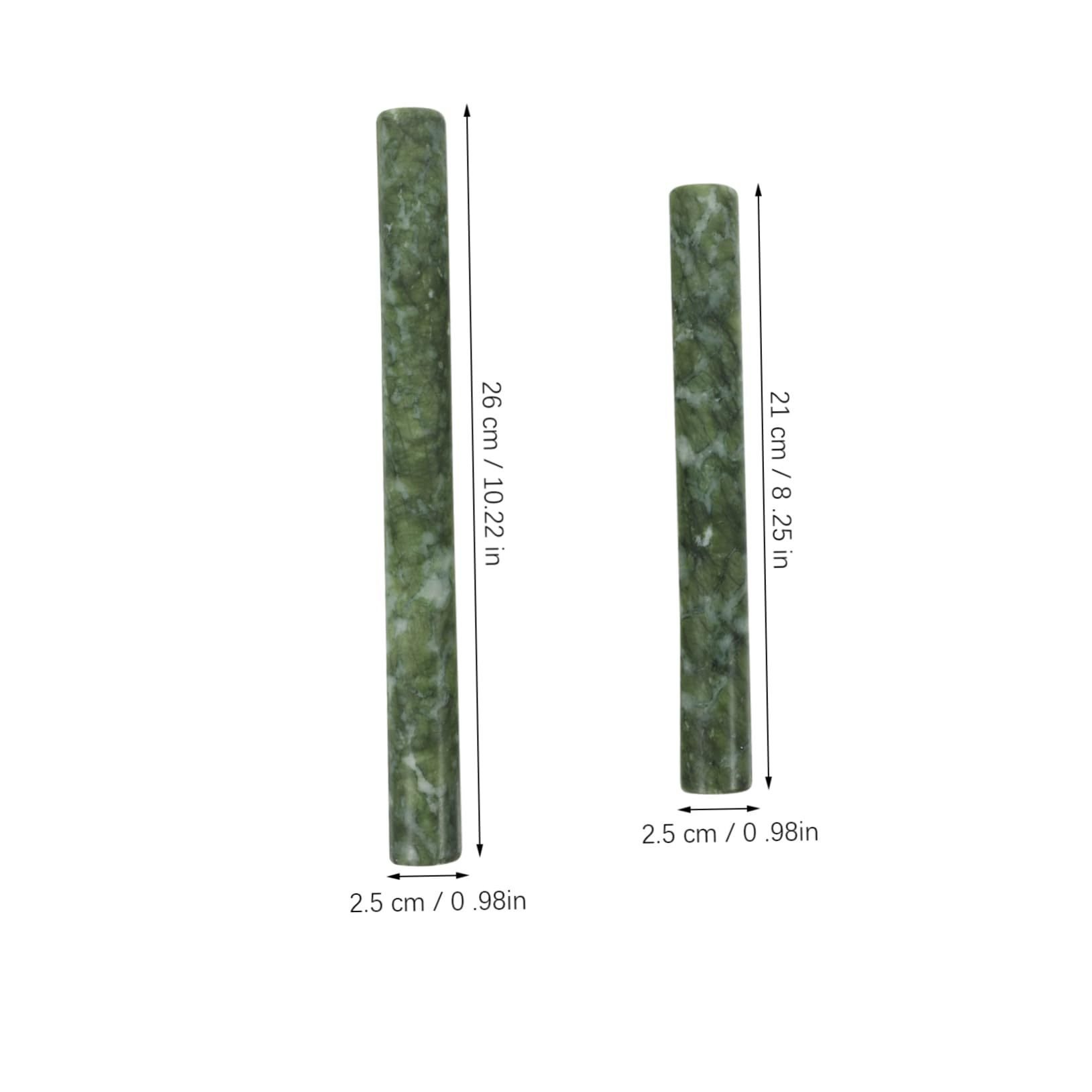 GALPADA Rouleau à Pâtisserie en Jade Antiadhésif Ensemble de 2 Rouleaux 26 Cm et 21 Cm pour Pâte à Nouilles, Raviolis et Pâtisserie Texturée Solide et Ergonomique, Usage Cuisine Familiale