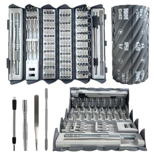 Image of Dyazo 128-in-1 Precision Screwdriver Tool Kit | Magnetic Multi-Bit Set with Flexible Shaft | Tweezer & Spudger | Professional Repair Kit for Mobile, Laptop, PC, PS5, Watch & Electronics Maintenance