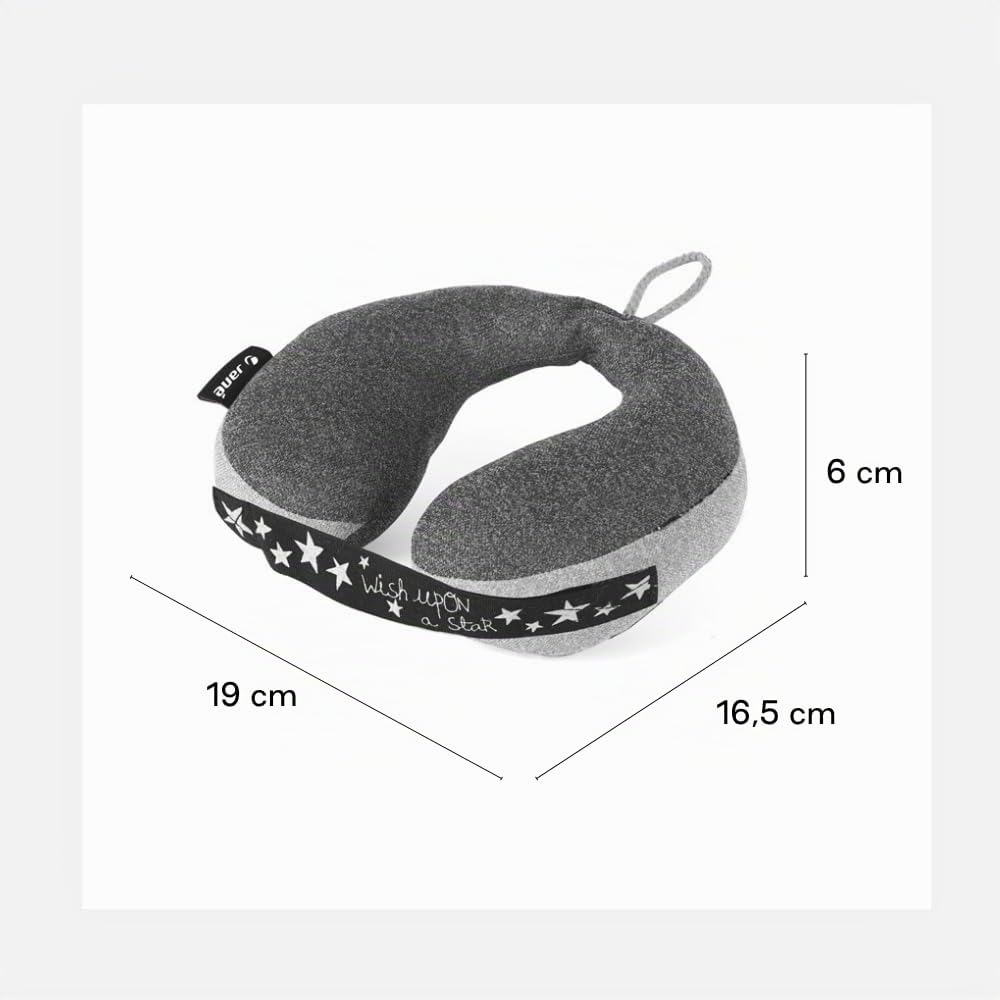 Jané Cojín Cervical Bebé para Silla de Coche, Soporte Cabeza Niño, Viaje y Descanso, Talla S +0 Meses, Gris