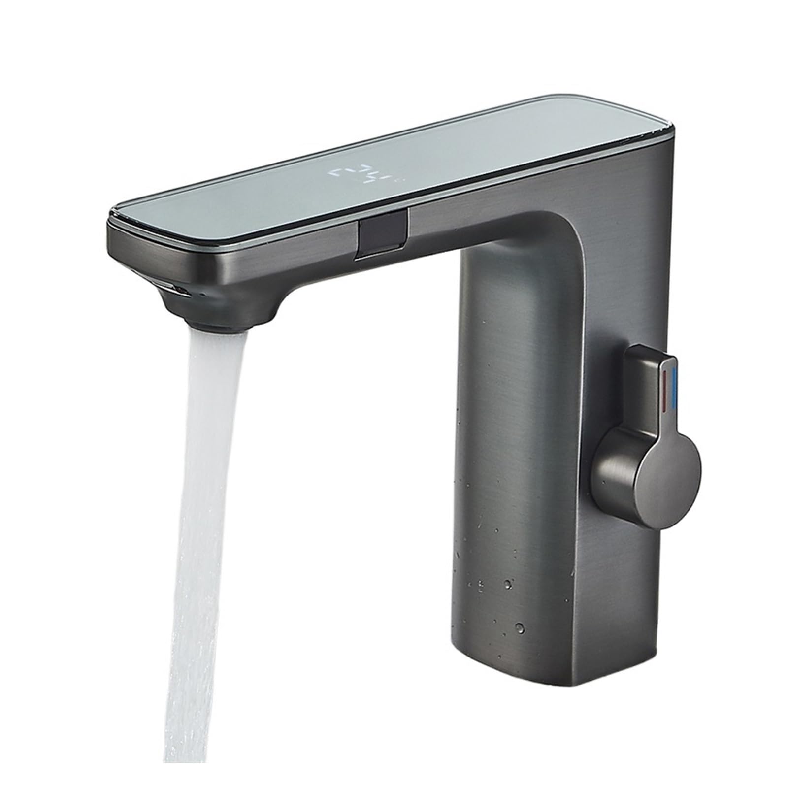 Gqnblvhzupdm Gun Grey-Sensor Kitchen Faucets, Smart Temperature Display Basin Faucet With Sensing Function Lcd Digital Screen Sink Tap, Cold And Hot Mixer Bathroom Crane(Gun Grey-Sensor)