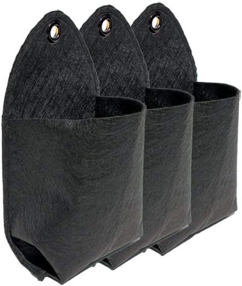 Hanging Fabric Planter Pockets, 3-Pack