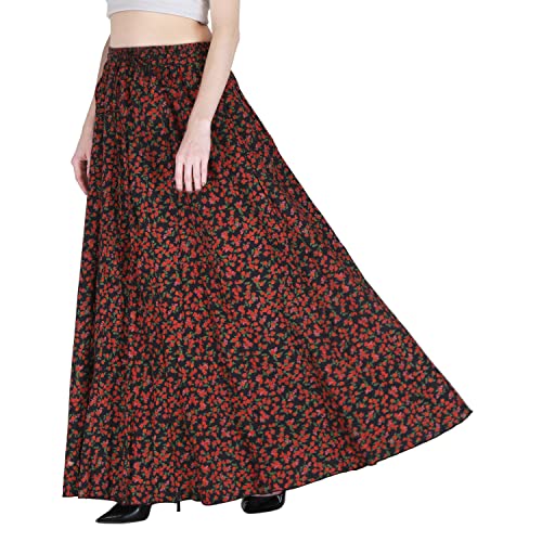 Image of Sttoffa Cotton Printed Women Wear Maxi Long Skirt 40 inch inch Full Length