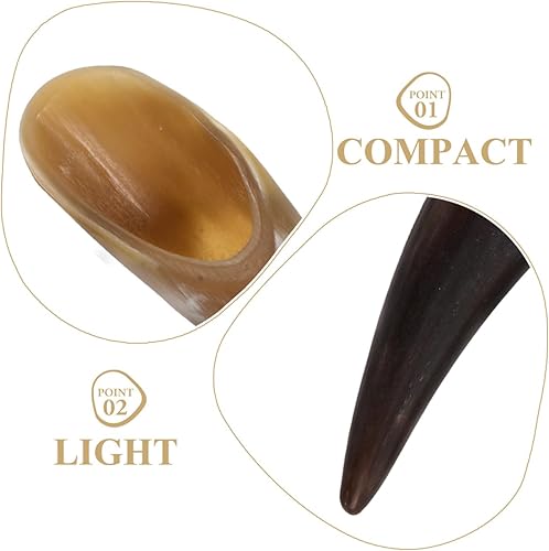 Miniatura 4 de 2 herramientas de masaje natural para raspar cuernos, tabla de raspado de guasha, tablero de mano Gua Sha para cara y cuerpo, raspador portátil de