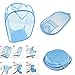RZJZGZ Foldable Pop-Up Mesh Laundry Hamper with Side Pocket Clothes Laundry Basket Storage Bag with Carry Handles for Dirty Clothes (2 Pack)