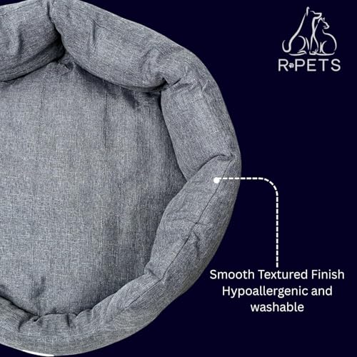 Cosy Cloud Large Anti-Anxiety Calming Soft Pet Bed Smooth Textured Hypoallergenic Washable Easy Clean Dog Bed Non-Slip Base Joint Support Anxiety Relief Cat Bed 80cm x 80cm x 20cm - Image 6