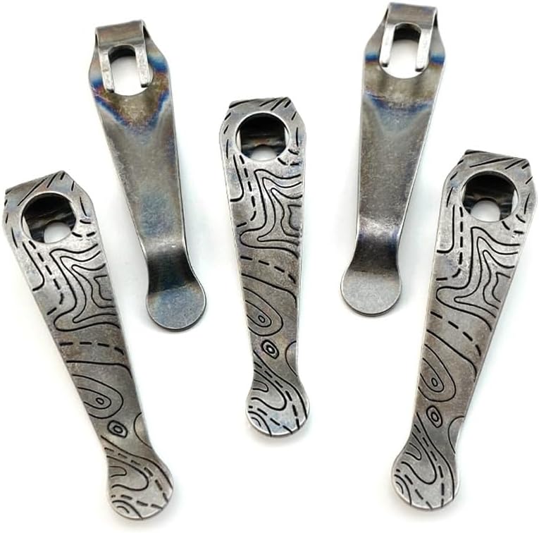 3 Pieces Custom CNC Titanium Alloy Pocket Clip Fit for Para 3 Lightweight
