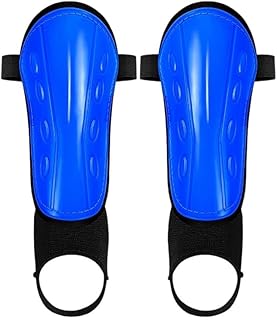 Springwillfly Espinilleras de fútbol con protector de tobillo para adultos, equipo de protección ligero para fútbol