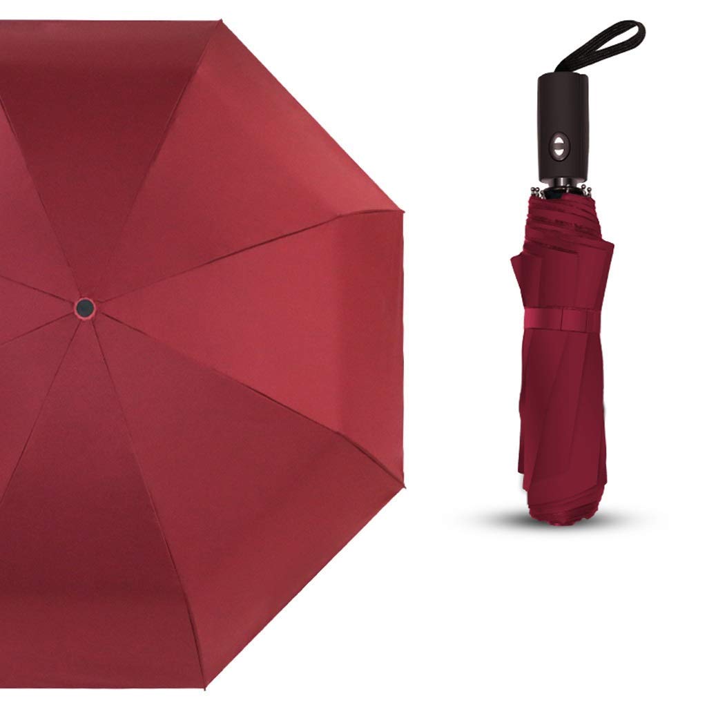 Parapluie à double usure automatique et résistant de couleur rouge