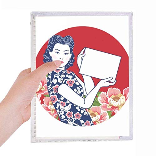 Carnet de notes en spirale rechargeable pour femme culture rouge