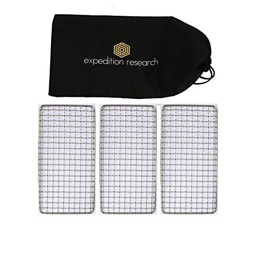 Expedition Research LLC Family 3-Pack - The Original Bushcraft Grill - Welded Stainless Steel High Strength Mesh (Campfire Rated), USA
