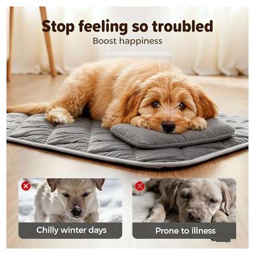 Coussins chauffants lavables pour animaux marron taille M - 4
