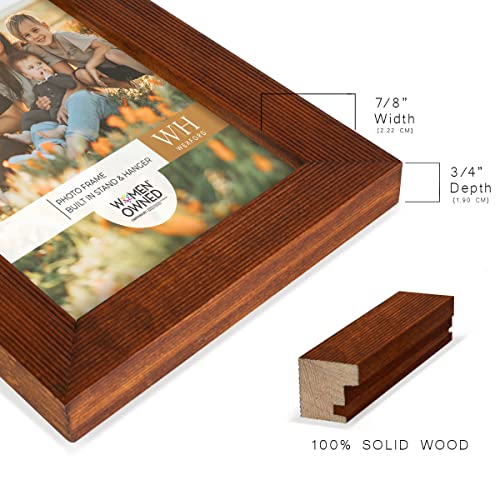 Renditions Gallery 3.5X5 Inch Picture Frame Set Of 2 High-End Modern Style, Made Of Solid Wood And High Definition Glass Ready For Wall And Tabletop Photo Display, Walnut Frame #TOP3