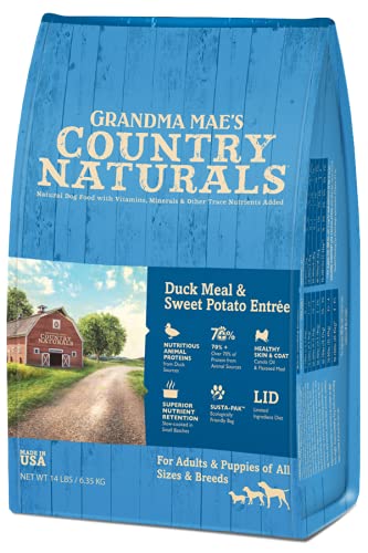 Grandma Mae's Country Naturals Grain Inclusive Dry Dog Food 14 Lb Duck & Sweet Potato #TOP15