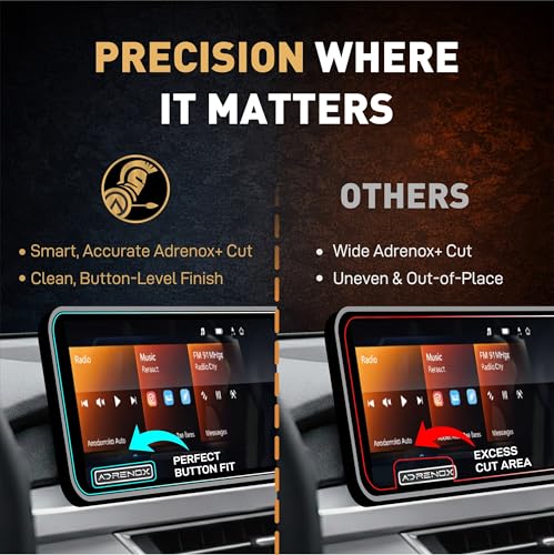 Image of Spartan Shield Screen Guard for MAHINDRA XUV 7XO 2026+ || AX, AX3, AX5, AX7, AX7T & AX7L || 12.3 INCH TRIPLE SCREEN *** WITH ADRENOX+ BADGE CUTOUT *** Protector || Scratch Proof | HD Clear | Water Resistant | Bubble-Free Installation | New XUV7XO Facelift Car Stereo Display Accessories [Not Tempered Glass] *** Check ADRENOX+ Badge Before Ordering ***