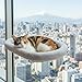 猫 ハンモック 窓用 落ちない強力吸盤 猫ベッド 耐荷重18kg 片面超柔らか毛绒面 耐荷重18kg 折畳み 洗える 遊び心満載の弾力ボール2個