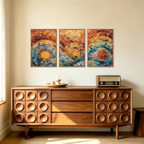 Image of CHDITB 3D Vintage Sunflower Wall Art, Textured Oil‑Painting Floral Decor
