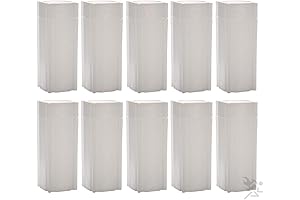 10 Coinsafe Brand Square White Plastic Quarter Size Coins Storage Tube Holders
