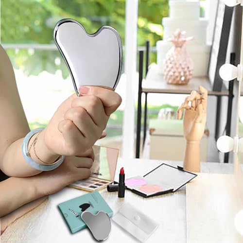 byyddiy spherical surface stainless steel gua sha facial tools metal gua sha for facetighten skin massage guasha beauty tool for body eyes w-s