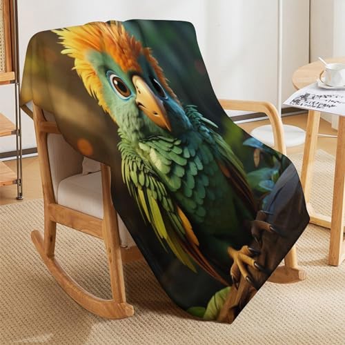 Couverture polaire oiseau pour canapé douillet et soirées cocooning - 4