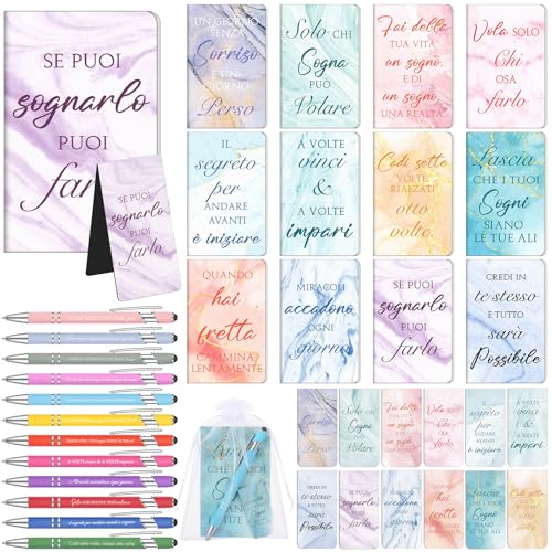 Sinmoe 12 Set 48 Pezzi Regali Motivazionali Regali con Citazioni