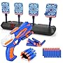 Cible de Tir pour Nerf avec Pistolet Jouet, Cible Electrique Automatique avec 20 Flechette Jeux Enfant Garçon Fille 3 4 5 6 7 8 9 10 Ans Balster Gun Toy Cadeau Anniversaire Paques