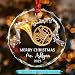 Custom Text/Year/Name French Horn Player Glass Ornaments, French Horn Instrument Ornament Gift for Son Daughter, Personalized Musical Xmas Ornaments, Music Instrument Glass Christmas Ornament 2026