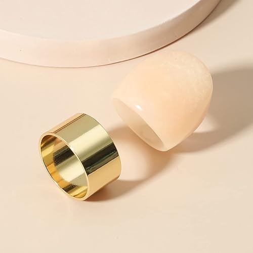 Miniatura 3 de Anillos gruesos de resina, anillos de resina acrílica, anillos anchos y gruesos para nudillos, anillo de articulación apilable, retro, acrílico,