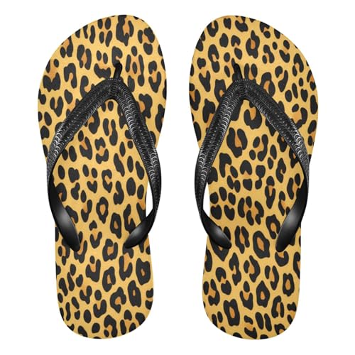 STAYTOP Brown Leopard Print Flip Flops Sandals of Men's & Women's,Sandals Beach Slippers Shower Slides
