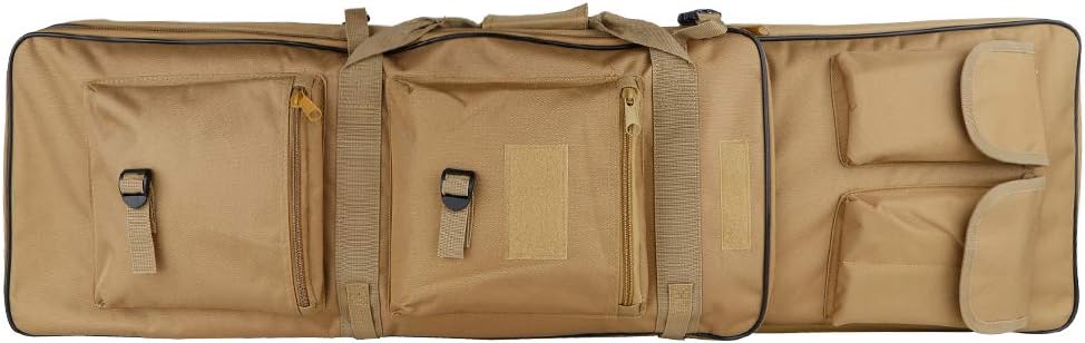 39" Double Rifle Bag Outdoor Airsoft Sport Tactical Gun Soft Case Padded Rifle Carbines Shotgun Protection Storage Carry Backpack (Tan)