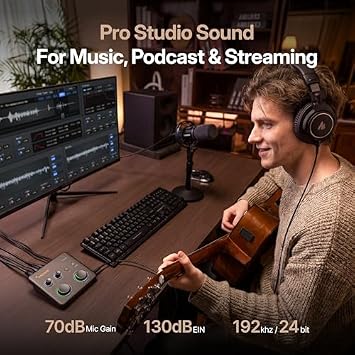 MAONO PD200W & P1 & MH700 Studio Recording Equipment Include Interface & Microphone for Create
