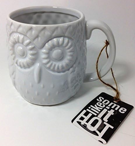 Beautiful White Owl Deluxe Figural Shaped Mug 16 oz