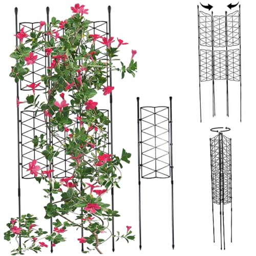 1 Conjunto de Enrejado de jardín para Plantas trepadoras, Enrejado de jardín de plástico de Metal, Estante de Soporte de Plantas de usos múltiples para trepadores de vides, Tomate, Flores, Vegetales