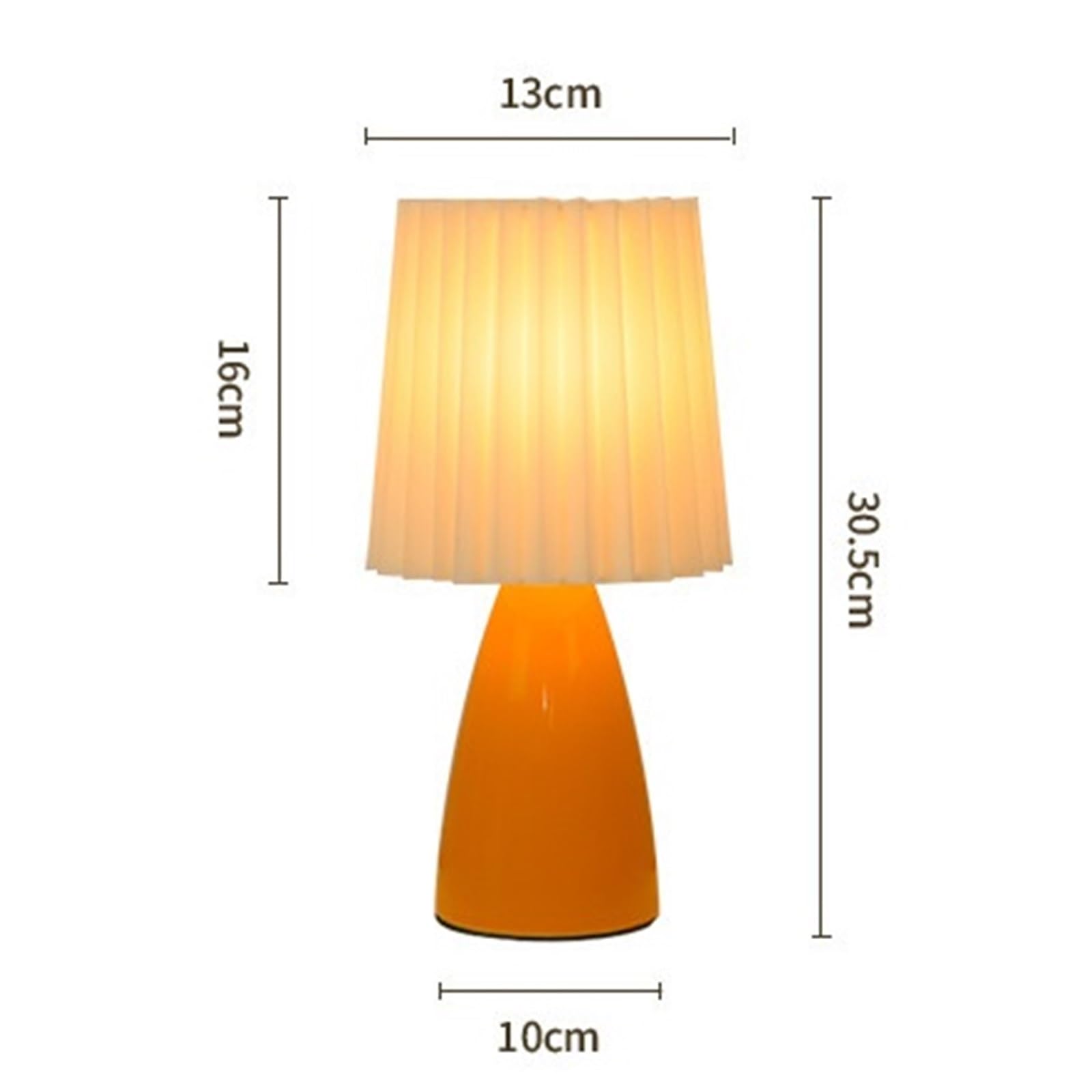 Affascinante Lampada da tavolo retrò plissettata in ceramica for camera da letto, studio, comodino Arredamento per la casa