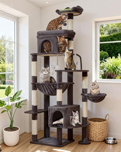 Taoqimiao 83In Heavy Duty Cat Tree, Suitable 20lb+ Large Cats, XXL-Cat Tower for Indoor Cats Large...