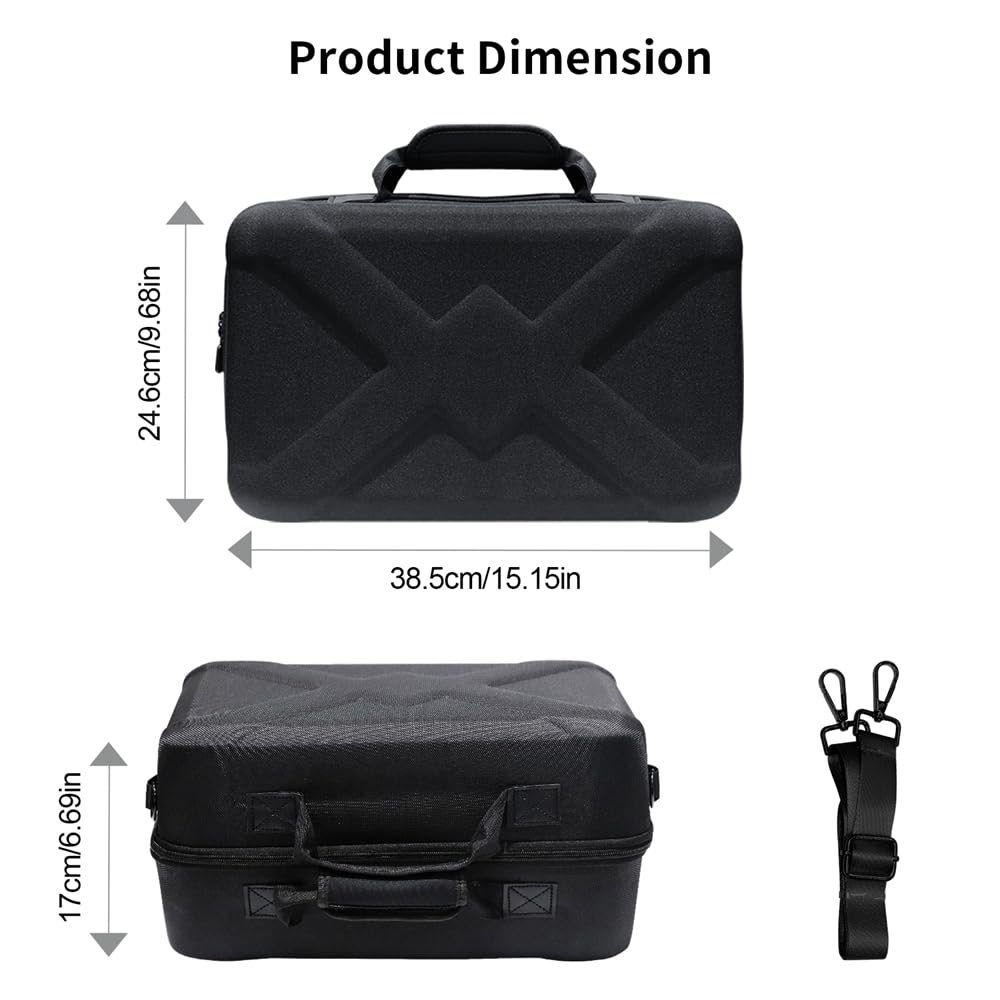 BeisDirect Custodia da viaggio per console PS5 Slim, custodia protettiva rigida in EVA antiurto con tracolla per PS/Playstation Portal Console Accessori, Nero , Custodia per il trasporto