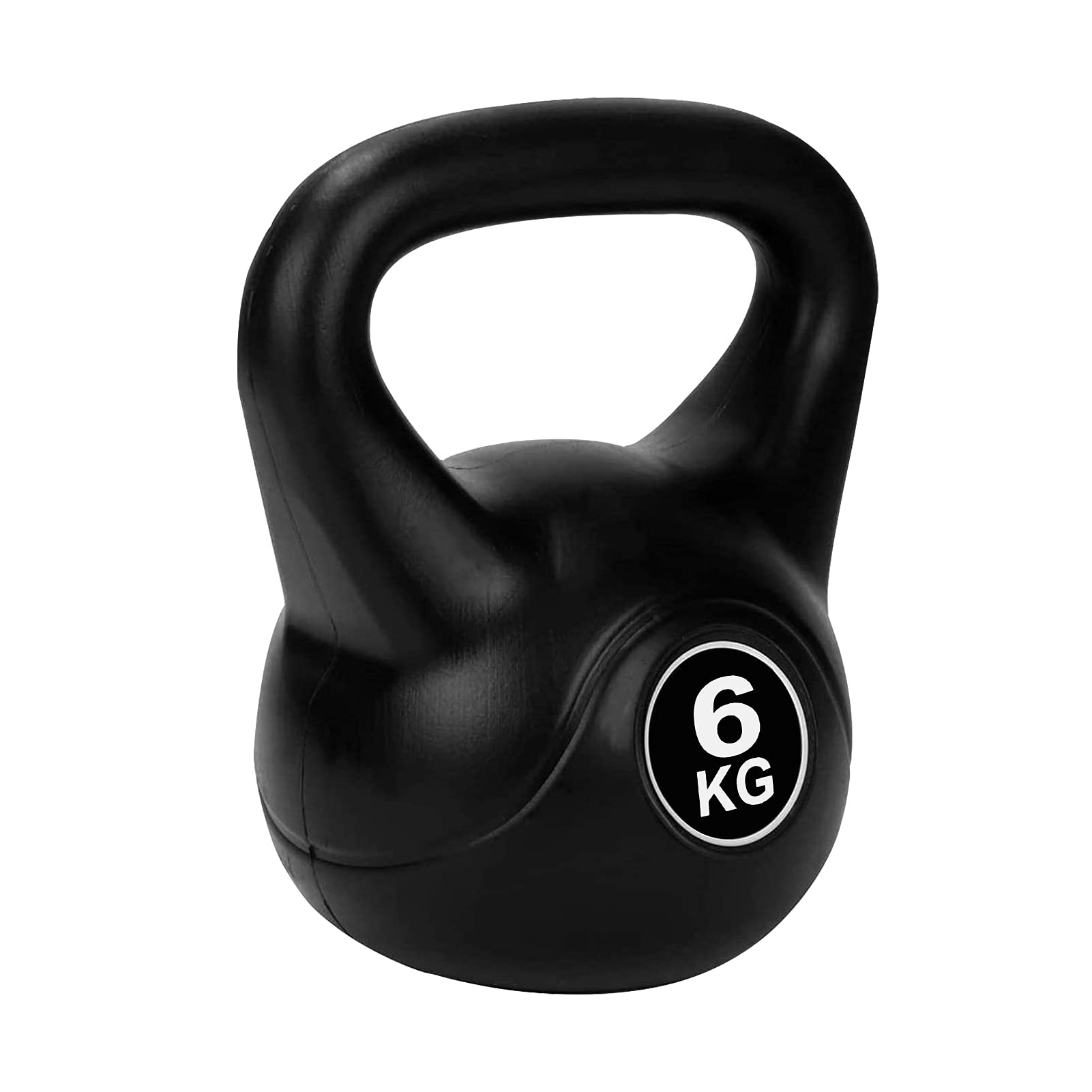 Trintion Vinyl Kettlebell 6kg Hand Weight Gym Kettle Bells Cardio Strength Training Exercise Equipment for Home Use Fitness Workout