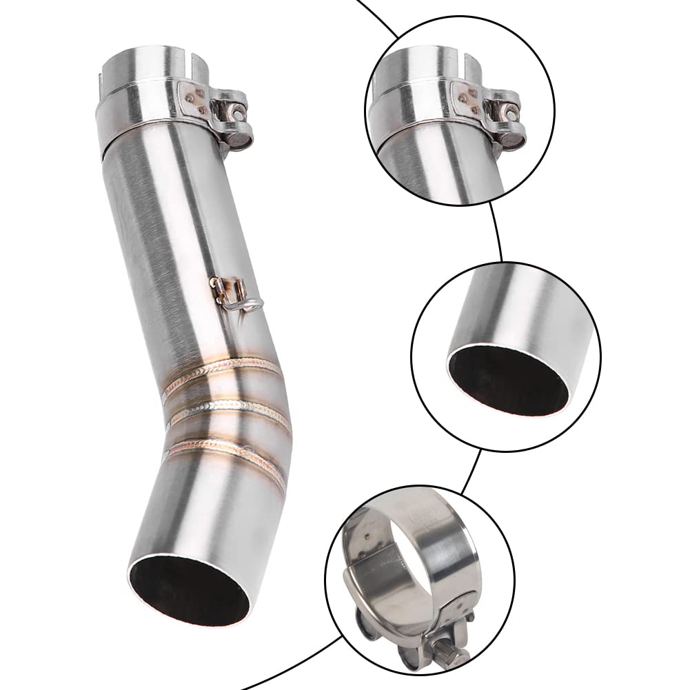 KIMISS 51 mm Motorrad Auspuff Mittelrohr Edelstahl Slip On für CBR500R 2013-2015 CB500X 2013-2015