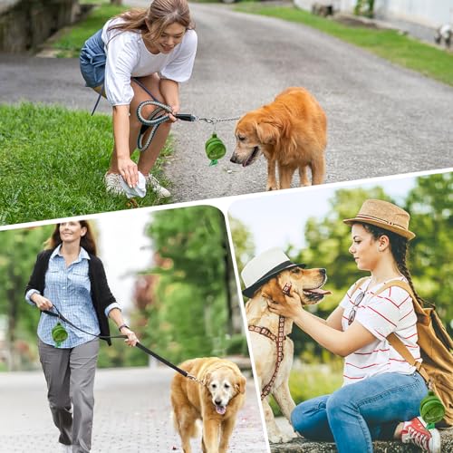 Image of Dog Poop Bag Holder, Cute Poop Bags Dispenser with Metal Clip, Doggie Waste Bag Dispenser for Leash, Green