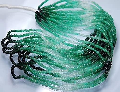 Rondelles émeraude naturelle LKBEADS 2.75-3mm pour création bijoux DIY