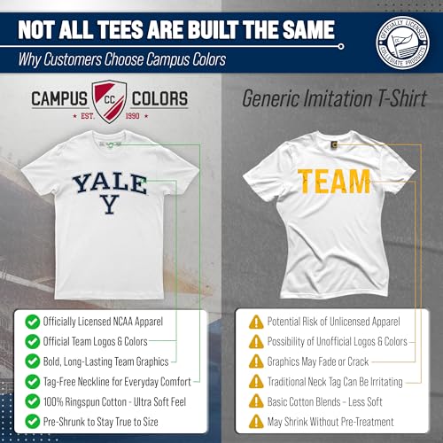 Image of NCAA Gameday Cotton T-Shirt for Men and Women | Officially Licensed NCAA Tee - Preshrunk Ring-Spun Cotton - Screen-Printed Team Logo