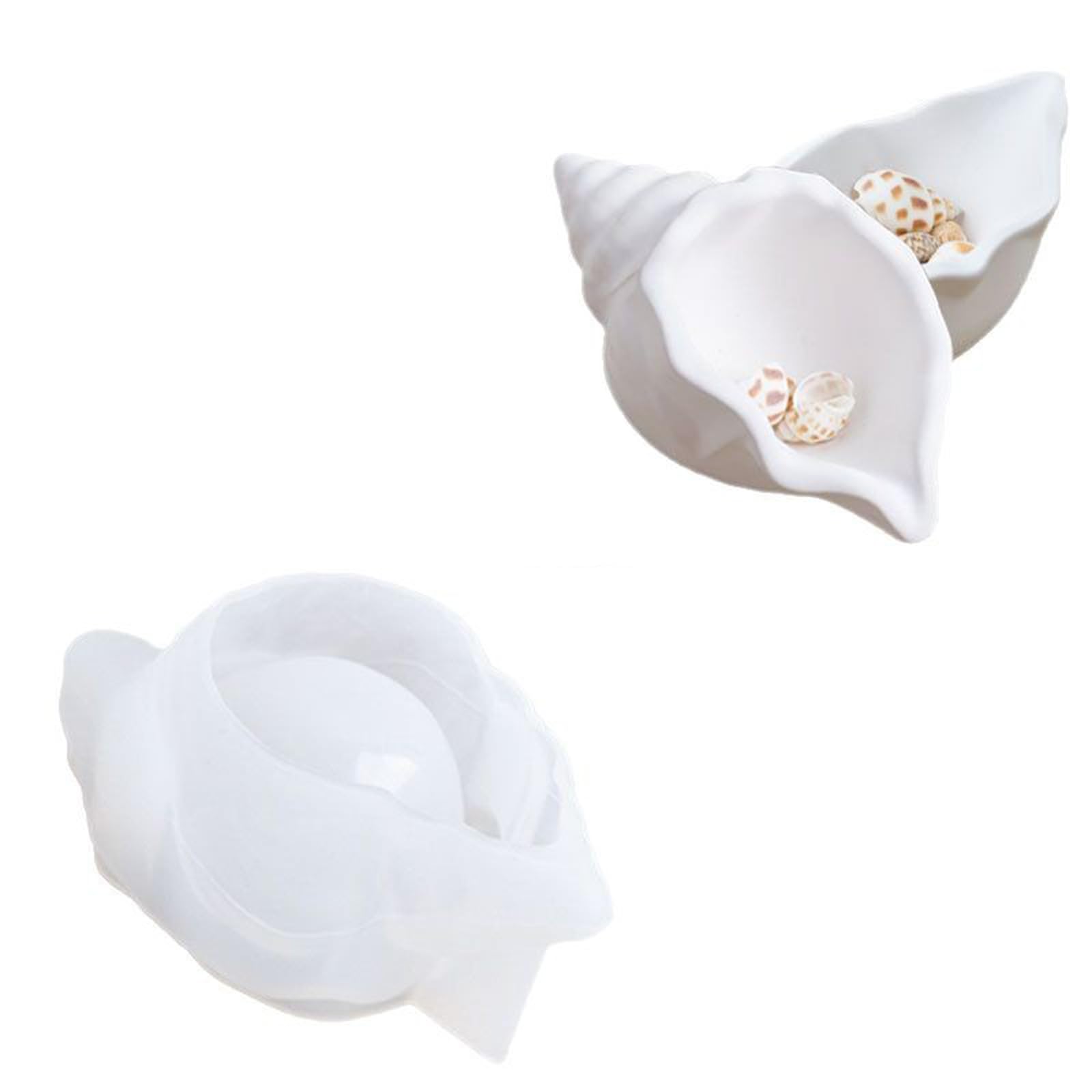 Mekalero Conch Jar Molds Castings Epoxy Resin Jewelry Storage Box Silicone Ornament Plasters Jewelry Storage Box Silicone